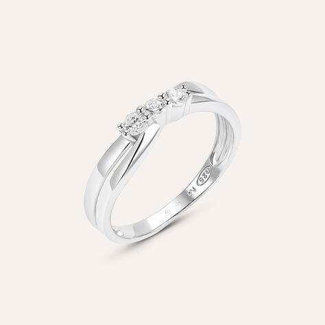 Anello Trilogy Silver Elegance Argento Rodiato Cubic Zirconia - Anelli con Pietre Donna | Stroili