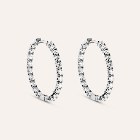Orecchini A Cerchio Aura Acciaio Cubic Zirconia - Orecchini a Cerchio Donna | Stroili