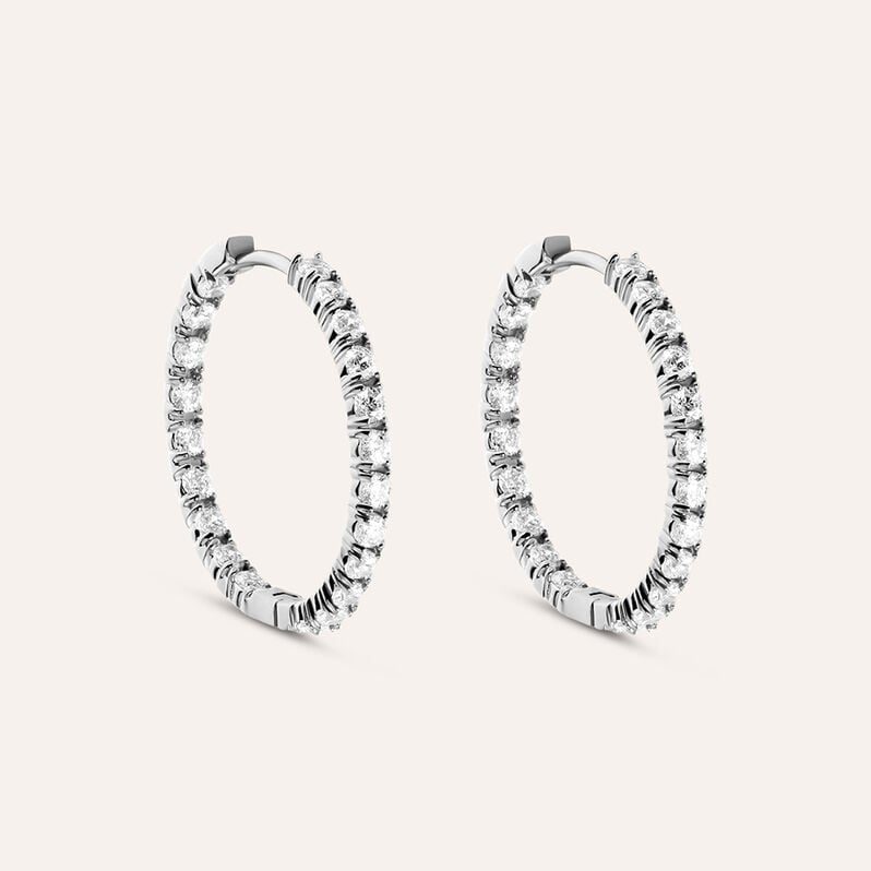 Orecchini A Cerchio Aura Acciaio Cubic Zirconia - Orecchini a Cerchio Donna | Stroili