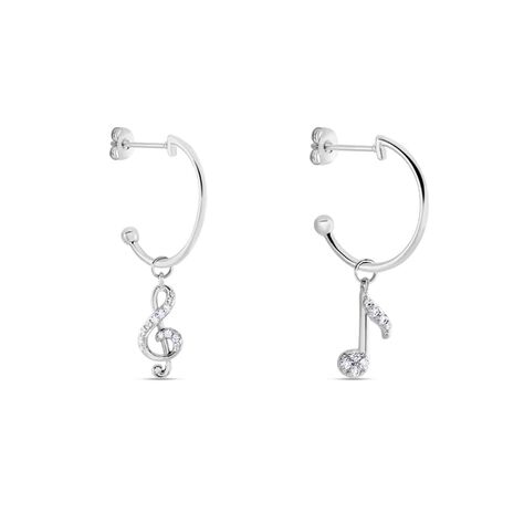 Orecchini Spaiati Silver Moments Argento Rodiato Cubic Zirconia - Orecchini a Cerchio Donna | Stroili