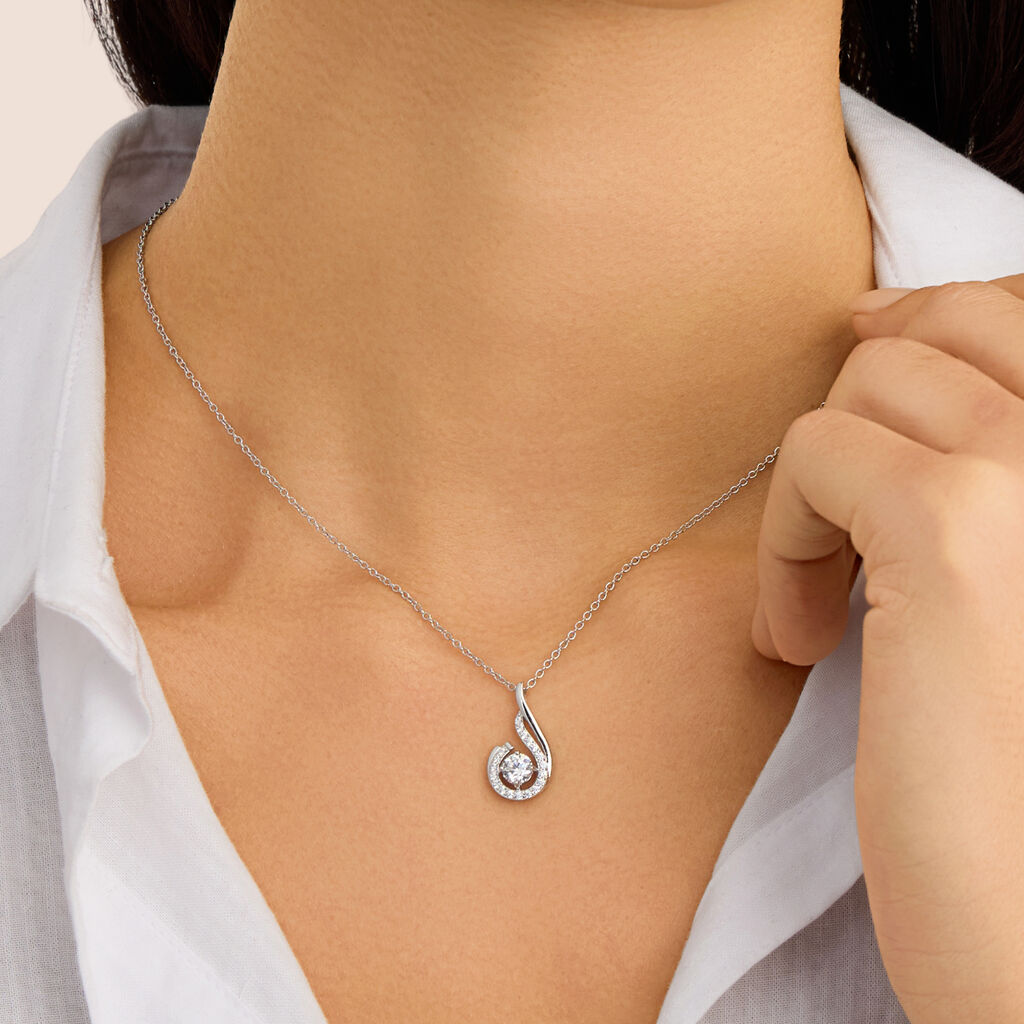 Collana Silver Elegance Argento Rodiato Cubic Zirconia