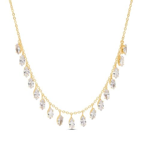 Collana Multi Punto Luce Romantic Shine Metallo Dorato Cristallo - Collane Punto Luce Donna | Stroili