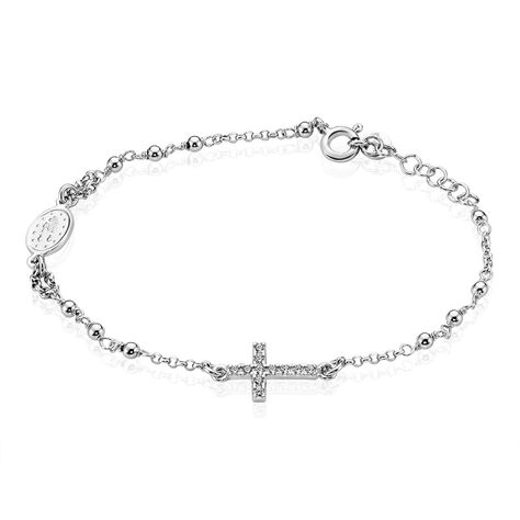 Bracciale Rosario Silver Soul Argento Rodiato Cubic Zirconia - Bracciali con Rosario Donna | Stroili