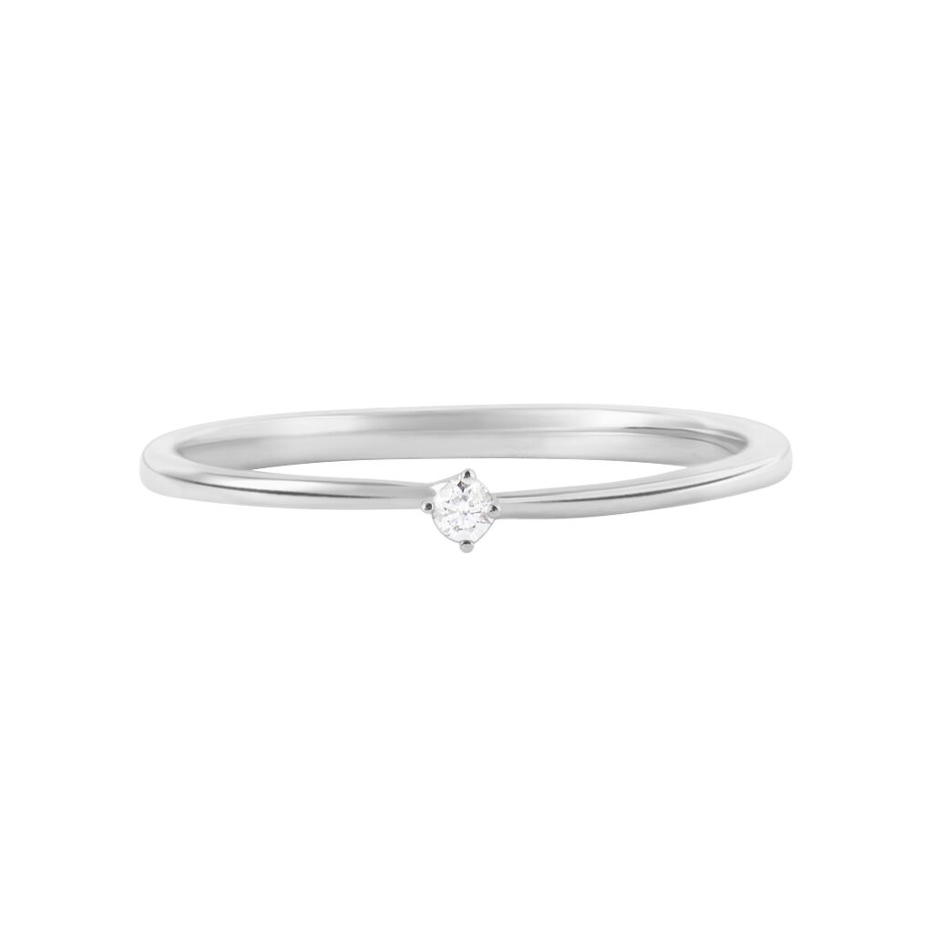 Anello Solitario Grace Oro Bianco Diamante