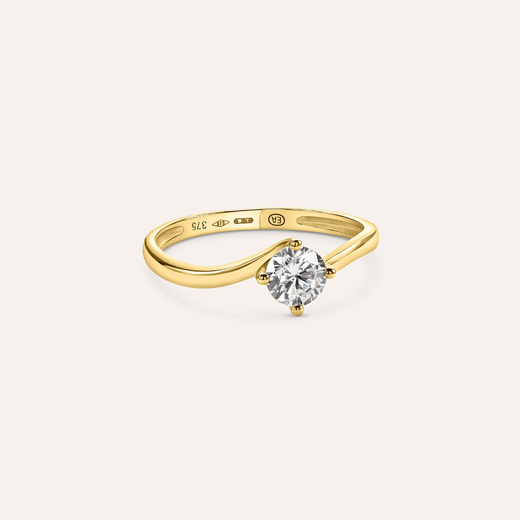 Anello Solitario Claire Oro Giallo Cubic Zirconia - Anelli con Pietre Donna | Stroili