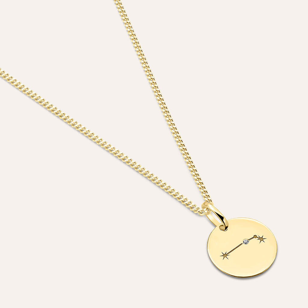 Pendente Po&egrave;me Oro Giallo Cubic Zirconia