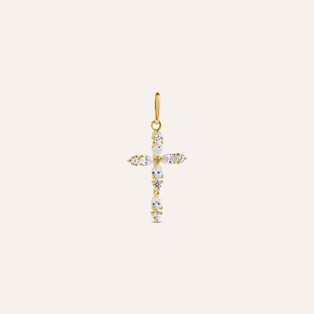 Pendente Holy Oro Giallo Cubic Zirconia