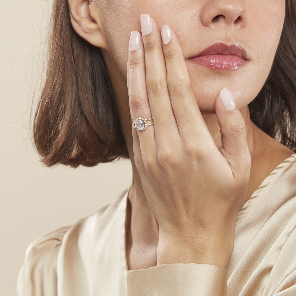 Anello Golden Dream Placcato Oro Giallo Cubic Zirconia