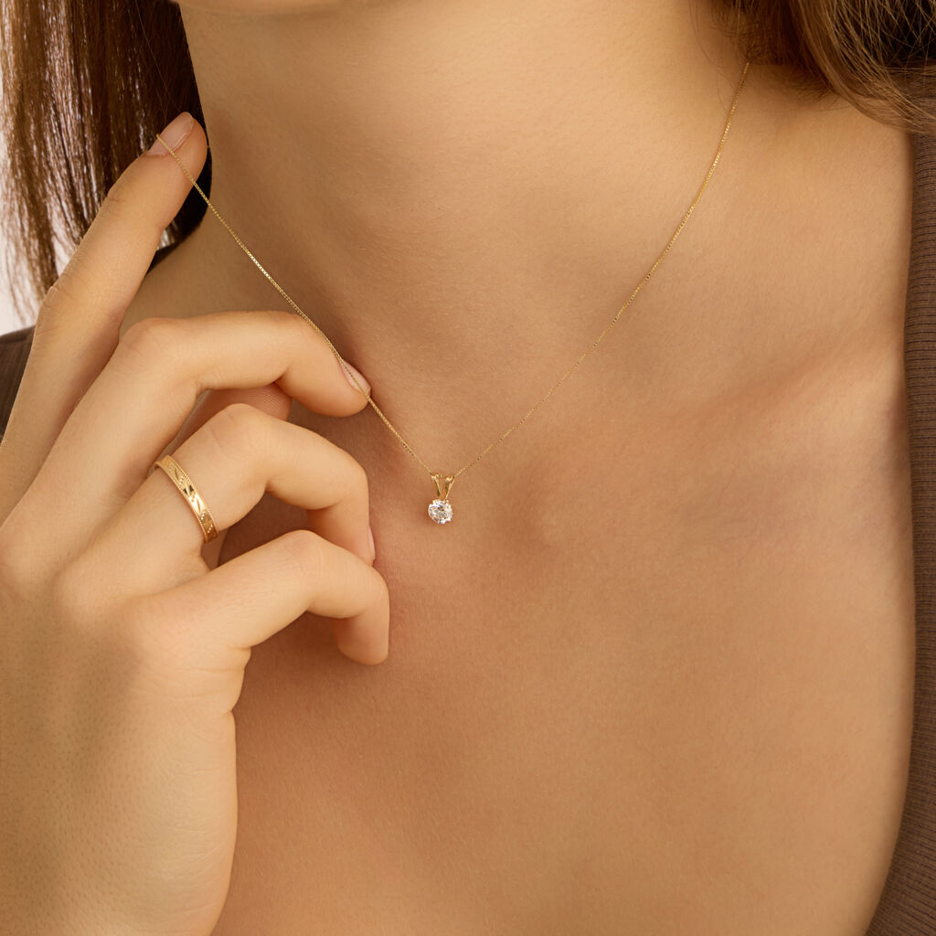 Pendente Punto Luce Poème Oro Giallo Cubic Zirconia