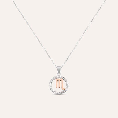 Collana Sunrise Acciaio Bicolore Bianco / Rosa Cubic Zirconia - Collane Donna | Stroili