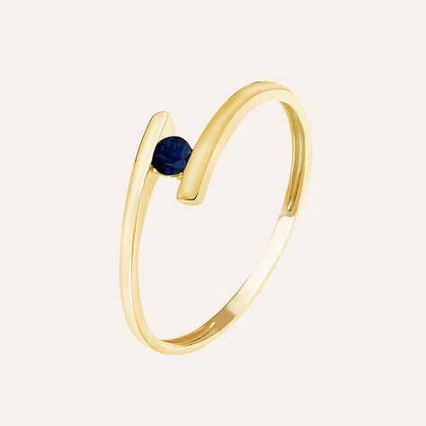 Anello Solitario Charlotte Oro Giallo Zaffiro - Anelli con Pietre Donna | Stroili