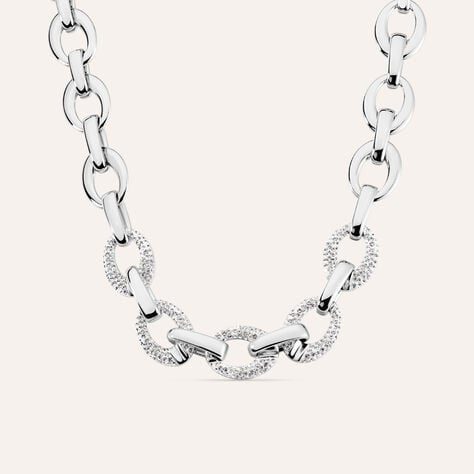 Catena Aura Acciaio Cristallo - Collane Catena Donna | Stroili