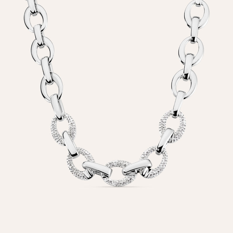 Catena Aura Acciaio Cristallo - Collane Catena Donna | Stroili