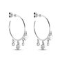 Orecchini A Cerchio Silver Collection Argento Rodiato Cubic Zirconia
