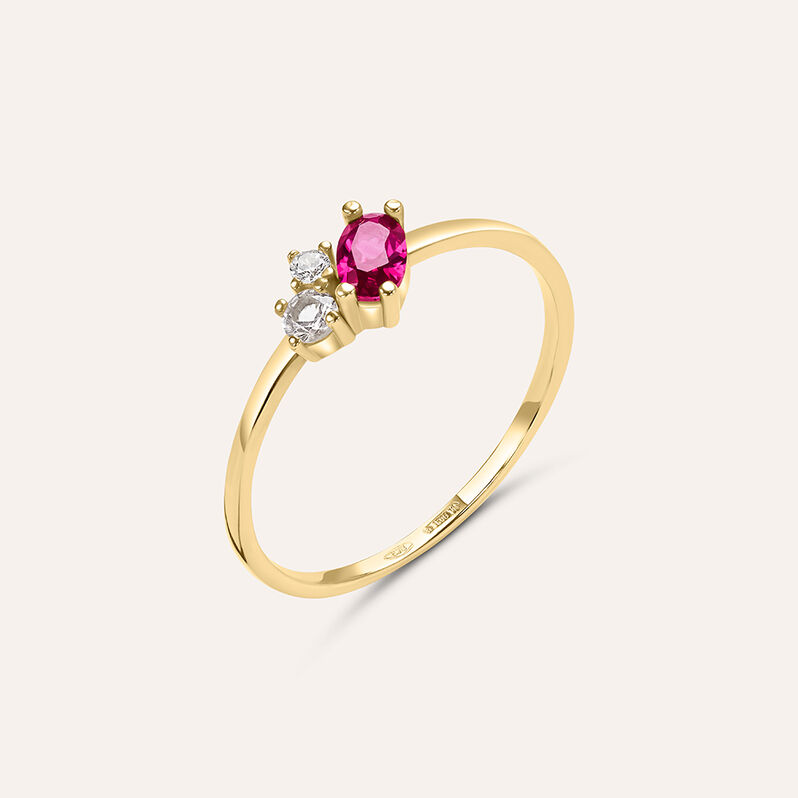 Anello Fantasia Claire Oro Giallo Cubic Zirconia - Anelli con Pietre Donna | Stroili
