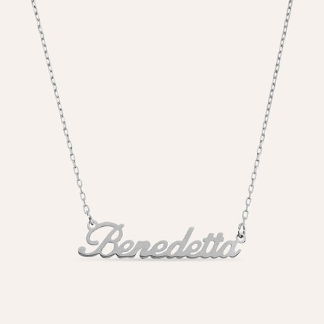 Collana Benedetta Gold Names Oro Bianco - Collane Unisex | Stroili