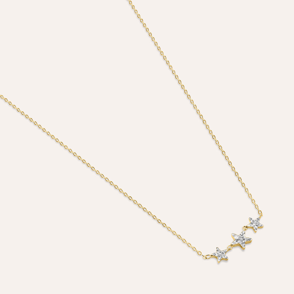 Collana Christelle Oro Giallo Cristallo