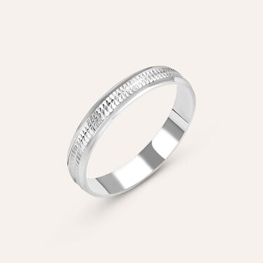 Fede Classica Diamantata 3.3 mm Oro Bianco Fede Classica Diamantata 3.3 mm Oro Bianco