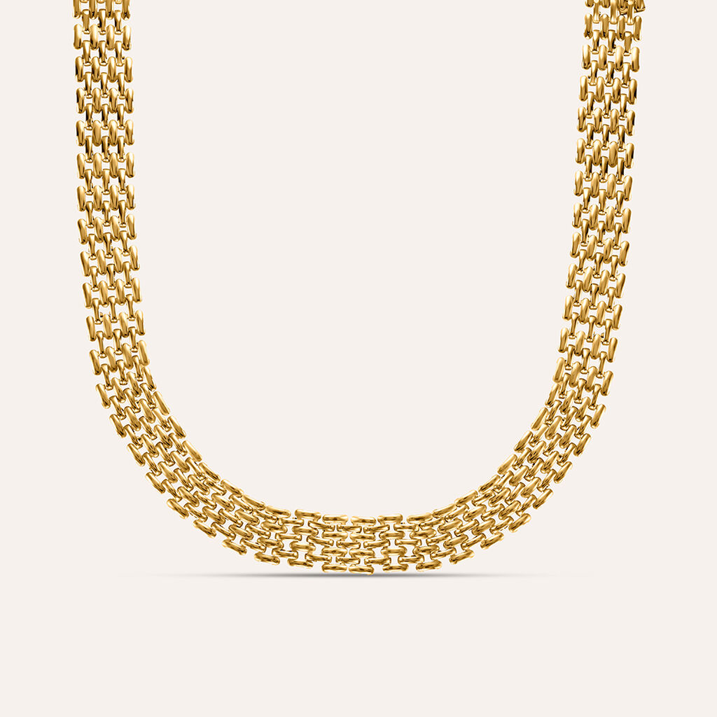 Collana Panther Chain Lady Code Acciaio Dorato - Collane Donna | Stroili