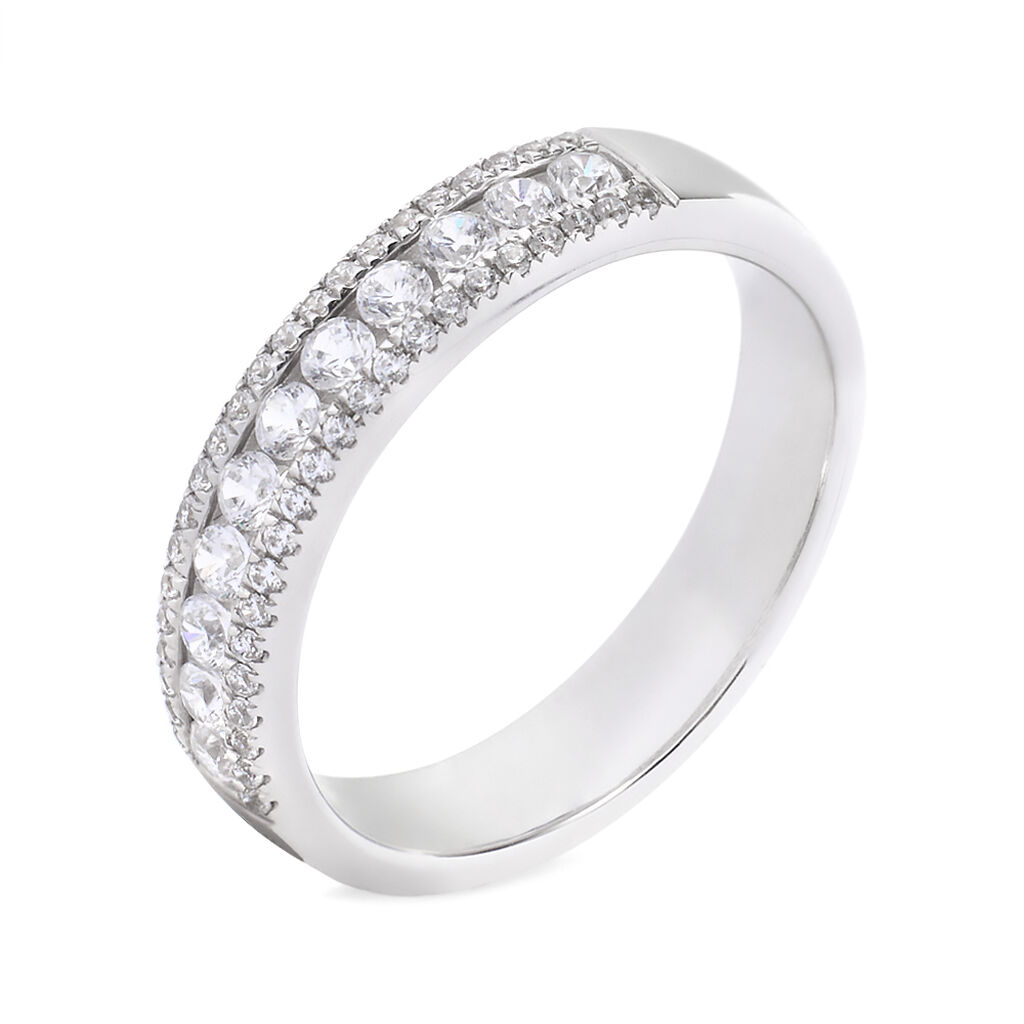 Anello Semi-eternity Sophia Oro Bianco Diamante - Anelli con Pietre Donna | Stroili