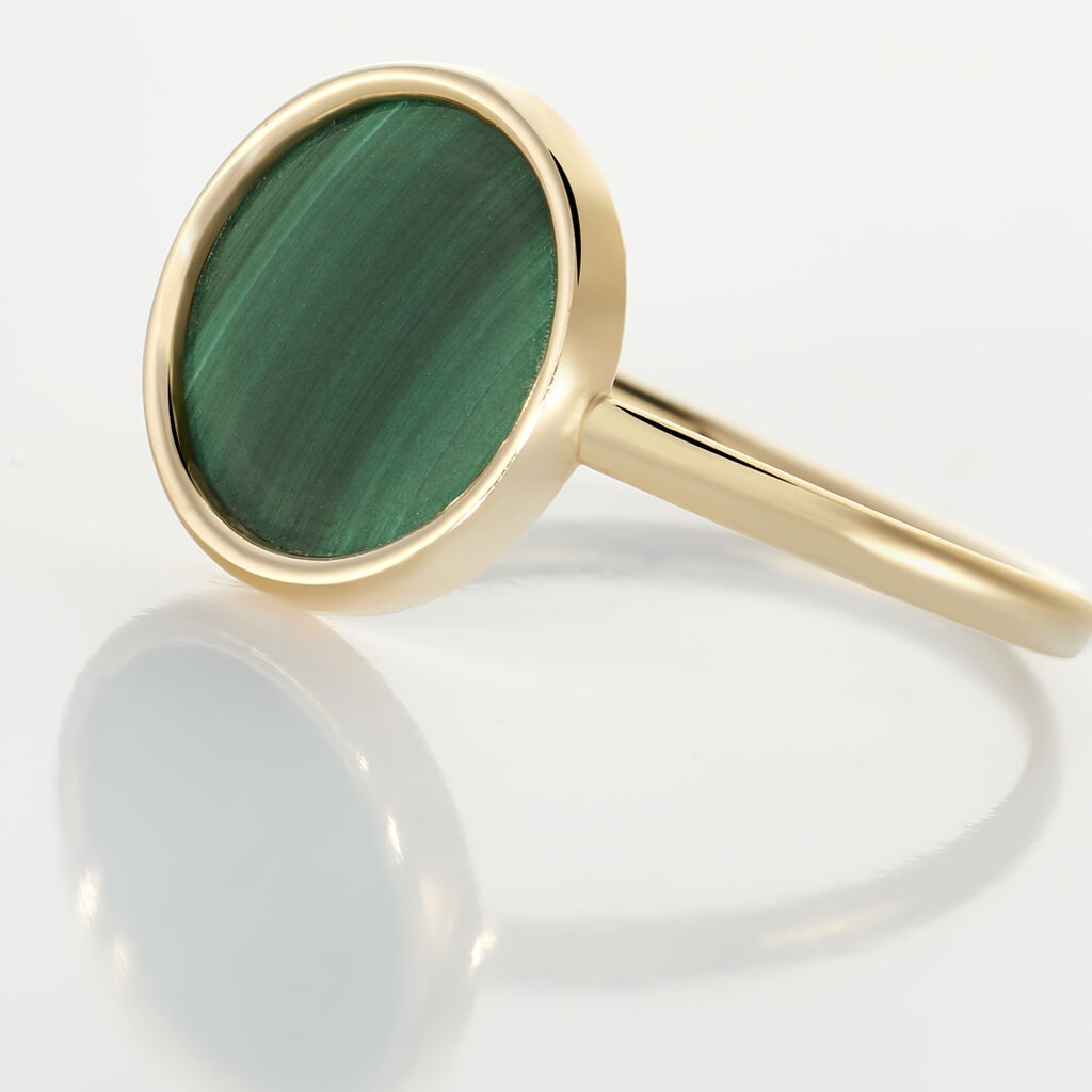 Anello Beverly Oro Giallo Malachite - Anelli con Pietre Donna | Stroili