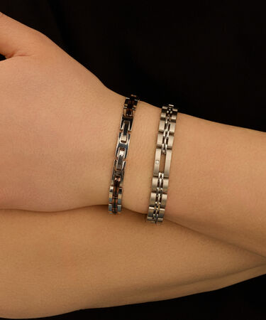 Bracciale Man Code Acciaio Cubic Zirconia