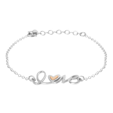 Bracciale Silver Collection Argento Bicolore Bianco / Rosa - Bracciali Love Donna | Stroili