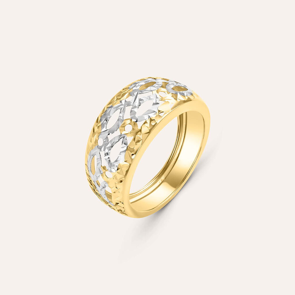 Anello Fascia Golden Lover Oro Bicolore - Anelli 18 Carati Donna | Stroili