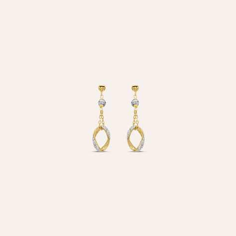Orecchini Pendenti Crystal Gold Oro Giallo Cristallo - Orecchini Pendenti Donna | Stroili