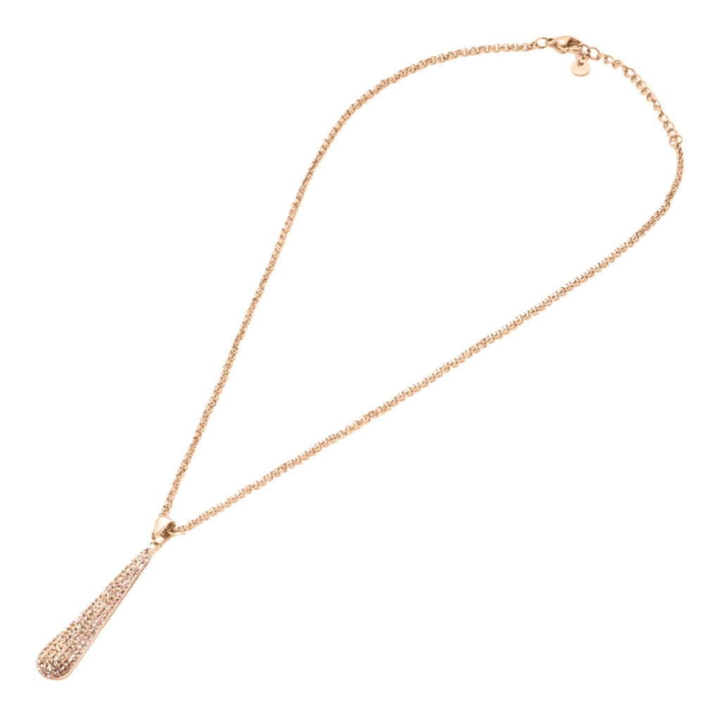 Collana Lady Phantasya Acciaio Rosa Cristallo - Collane Donna | Stroili