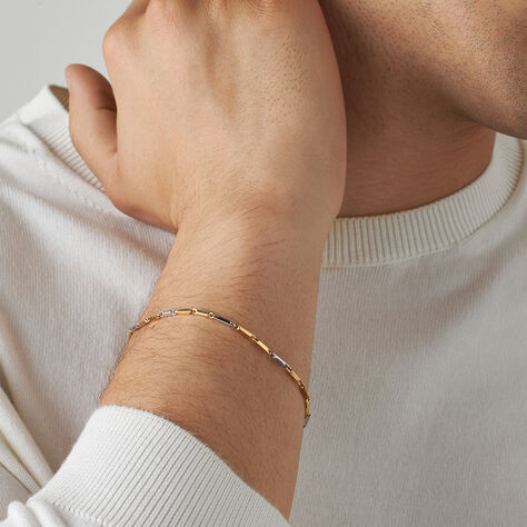 Bracciale Catena L'homme Or Oro Bicolore - Bracciali Uomo | Stroili