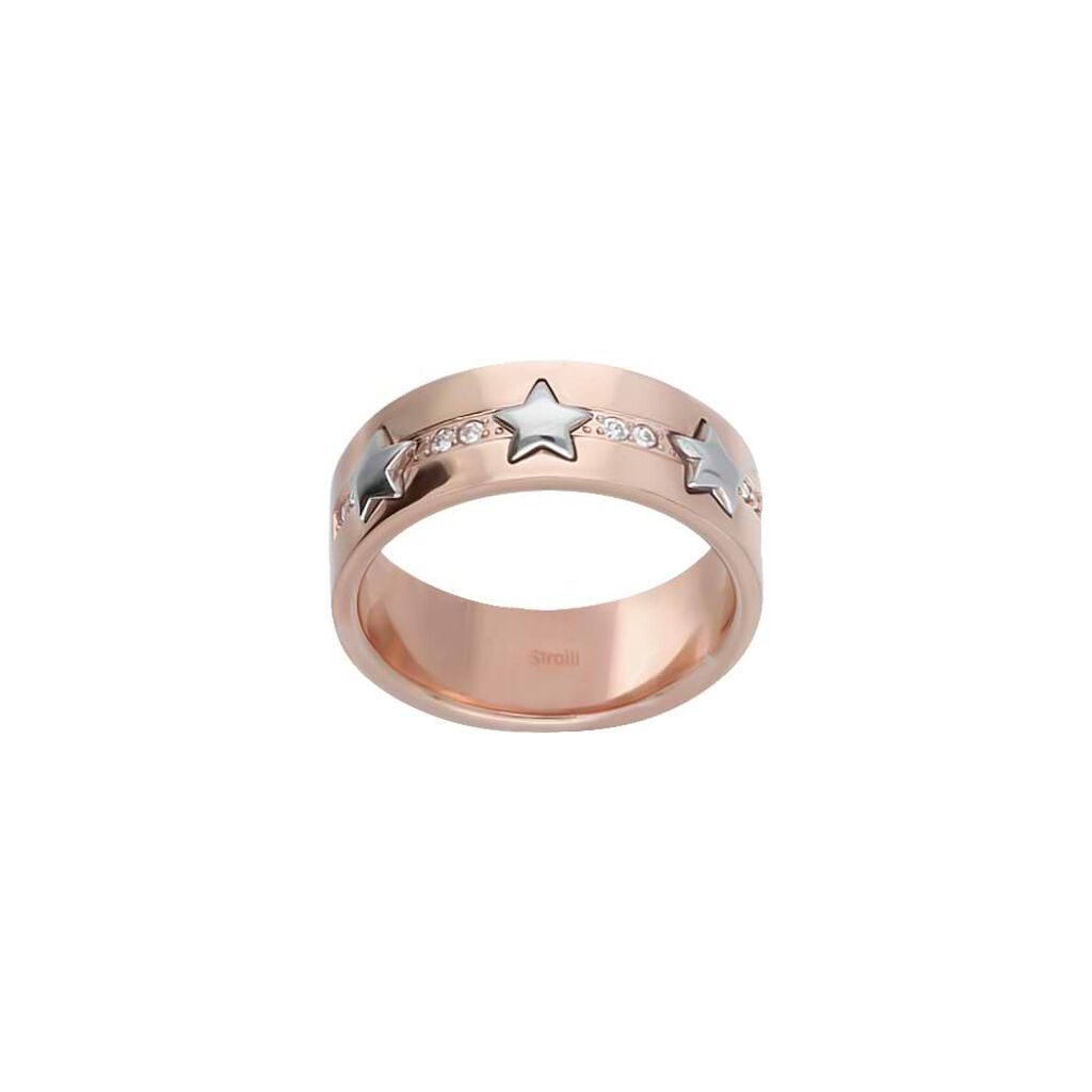 Anello Fascia Endless Acciaio Stella e Cristalli