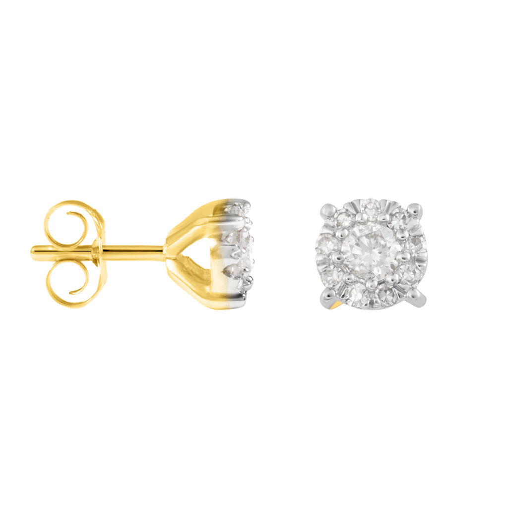 Orecchini Lobo Punto Luce Sophia Oro Giallo Diamante - Orecchini a Lobo Donna | Stroili