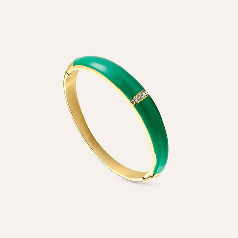 Bangle Lady Sweet Acciaio Dorato Cristallo - Bracciali Rigidi Donna | Stroili