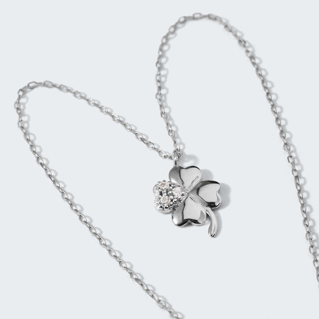 Collana Claire Oro Bianco Cubic Zirconia - Collane Donna | Stroili