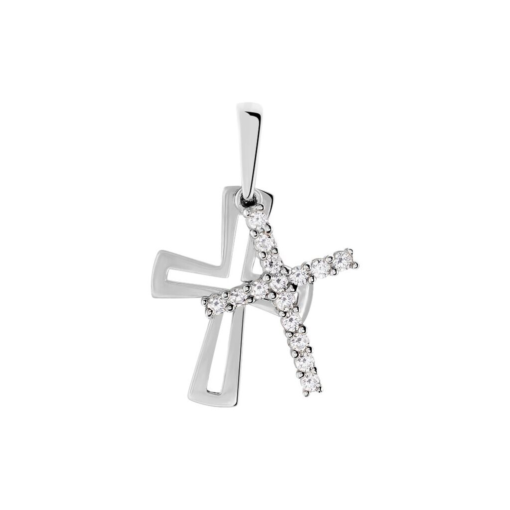 Pendente Holy Oro Bianco Cubic Zirconia - Ciondoli Donna | Stroili