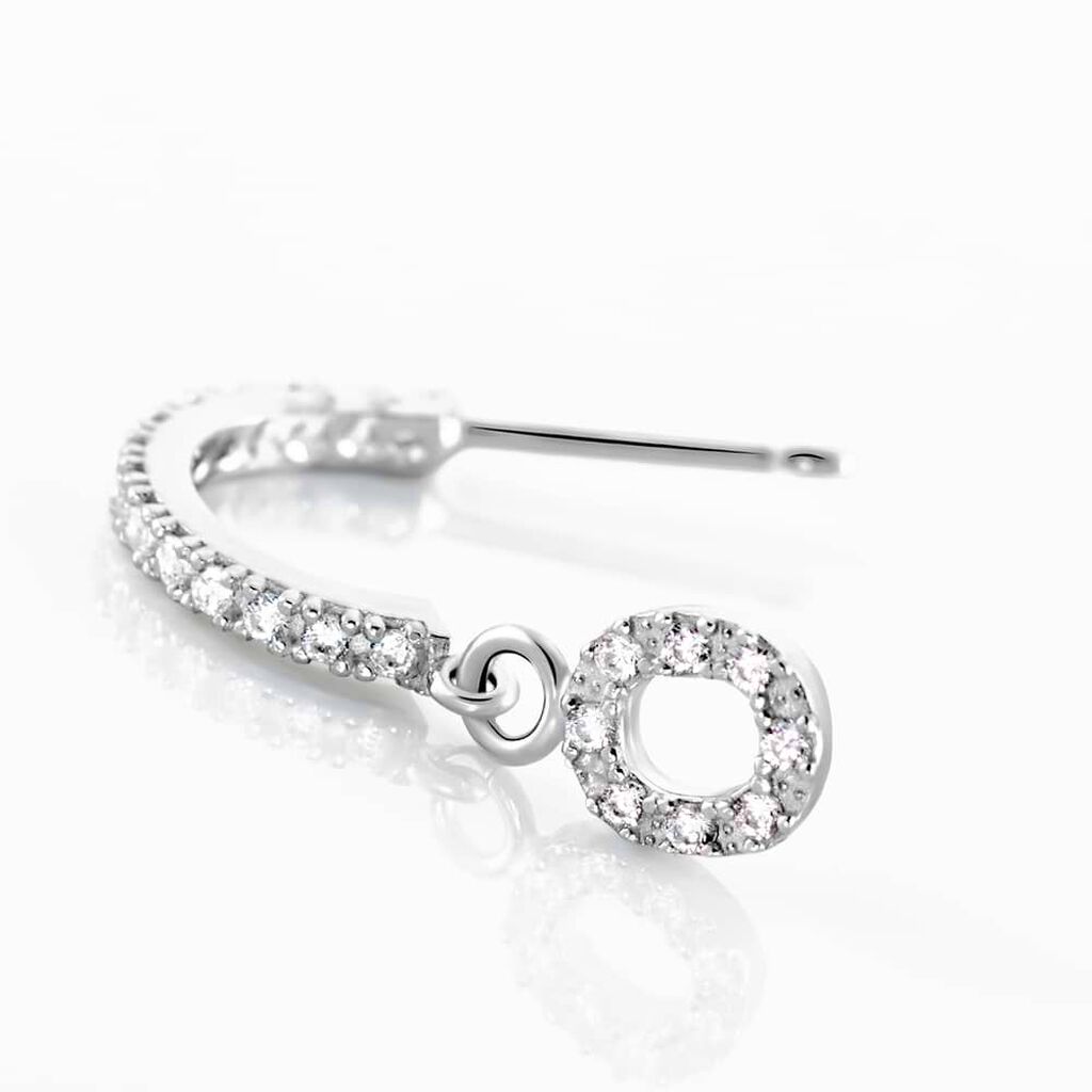 Mono Orecchino A Cerchio Silver Moments Argento Rodiato Cubic Zirconia - Mono Orecchino Donna | Stroili