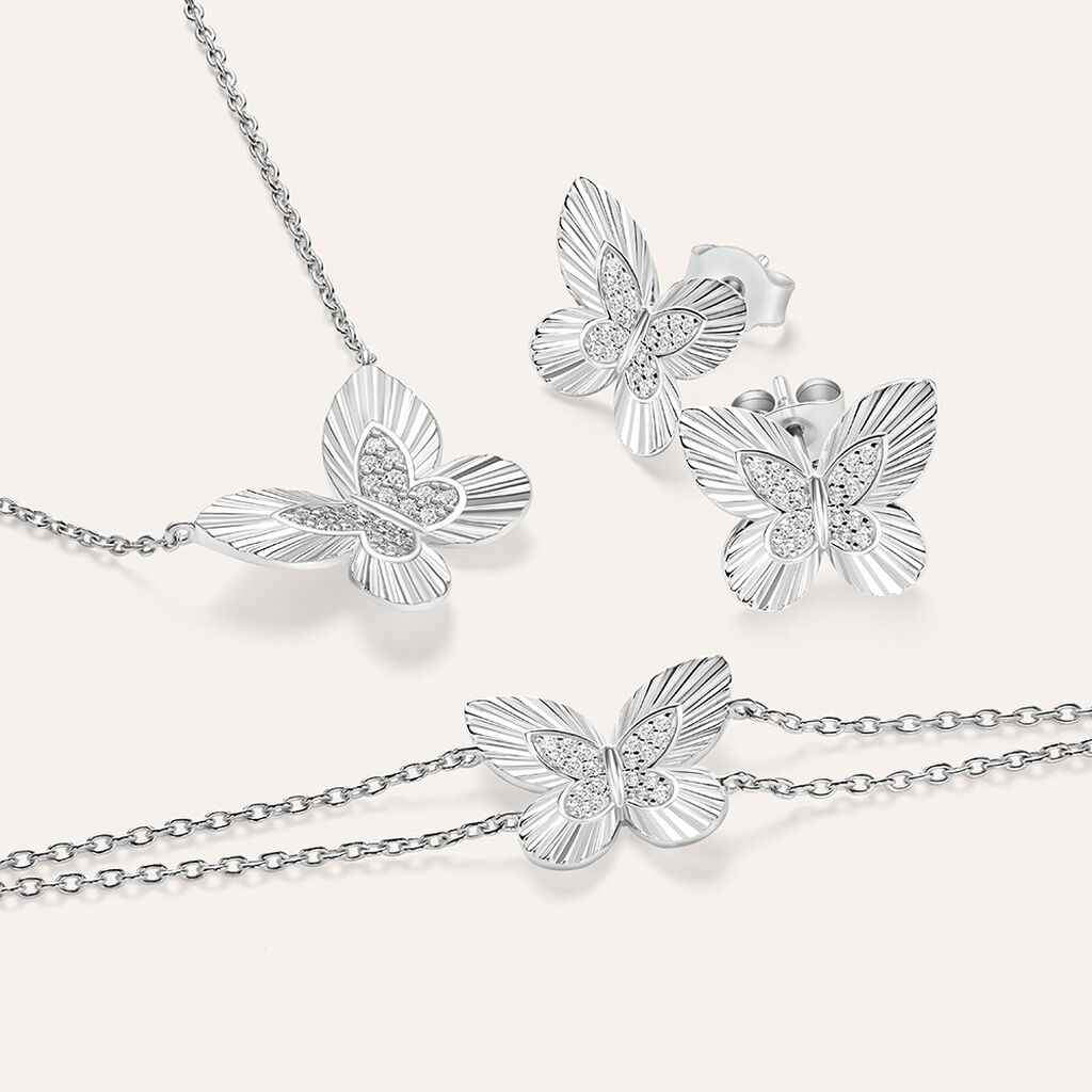 Collana Silver Moments Argento Rodiato Cubic Zirconia