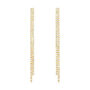 Orecchini Pendenti Tennis Romantic Shine Metallo Dorato Cristallo
