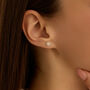 Orecchini Lobo Bon Ton Oro Giallo Perla D'Acqua Dolce Cubic Zirconia