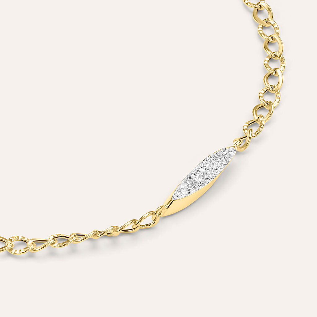Bracciale Crystal Gold Oro Giallo Cristallo