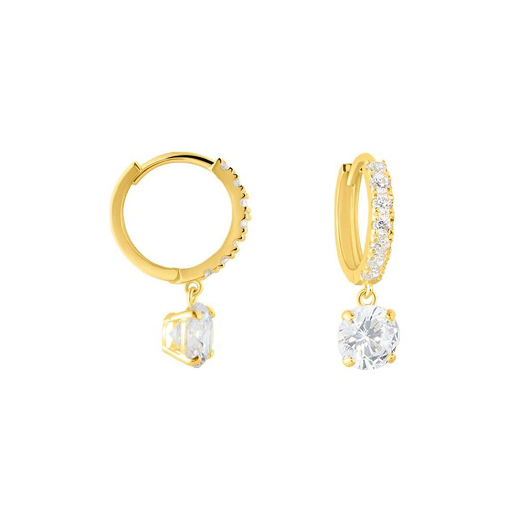Orecchini A Cerchio Toujours Oro Giallo Cubic Zirconia - Orecchini a Cerchio Donna | Stroili