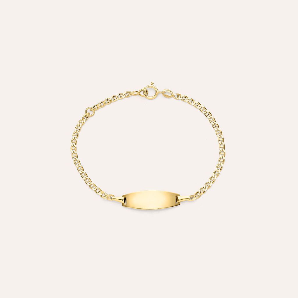 Bracciale Con Targhetta Holy Oro Giallo
