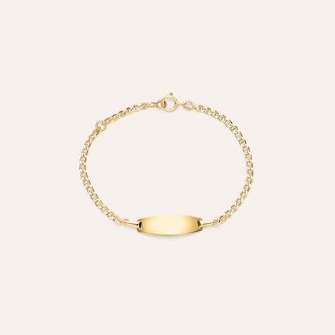 Bracciale Con Targhetta Holy Oro Giallo - Bracciali con Incisione Bambino | Stroili