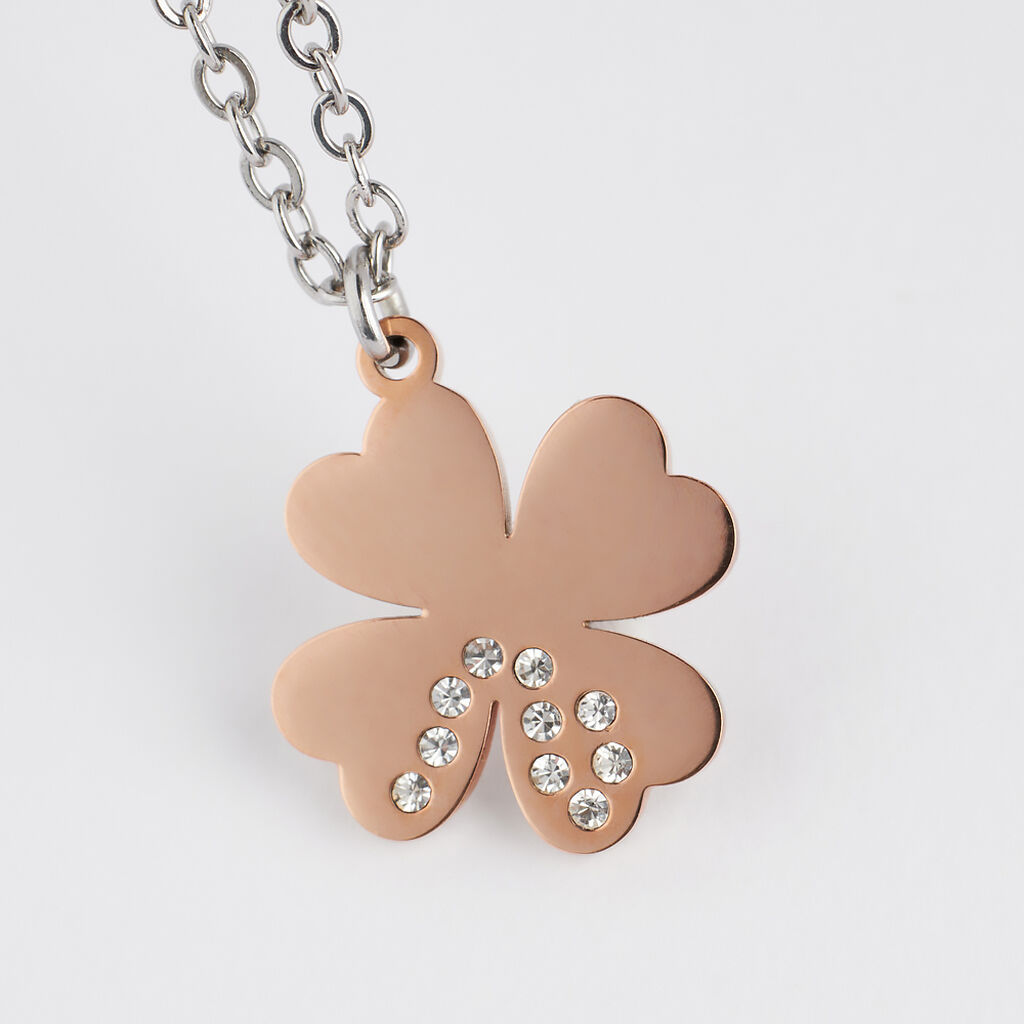 Collana Lady Chic Acciaio Bicolore Bianco / Rosa Cristallo - Collane Donna | Stroili