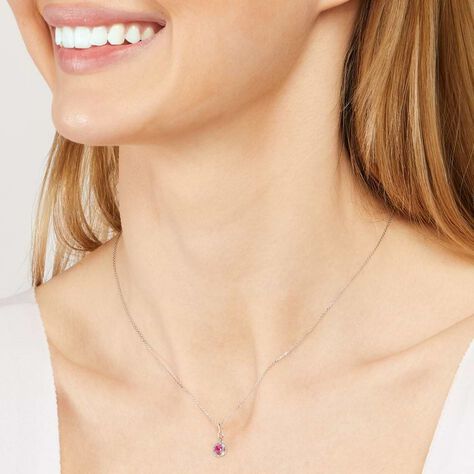 Collana Punto Luce Elizabeth Crown Oro Bianco Rubino Diamante - Collane Punto Luce Donna | Stroili