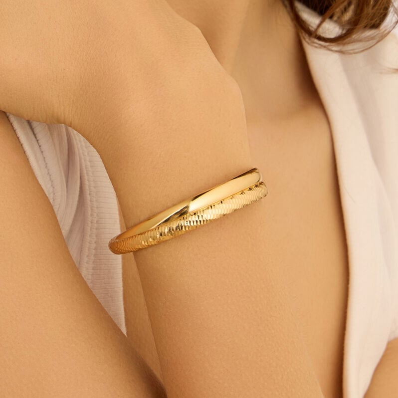 Bangle Silver Collection Argento Dorato - Bracciali Rigidi Donna | Stroili