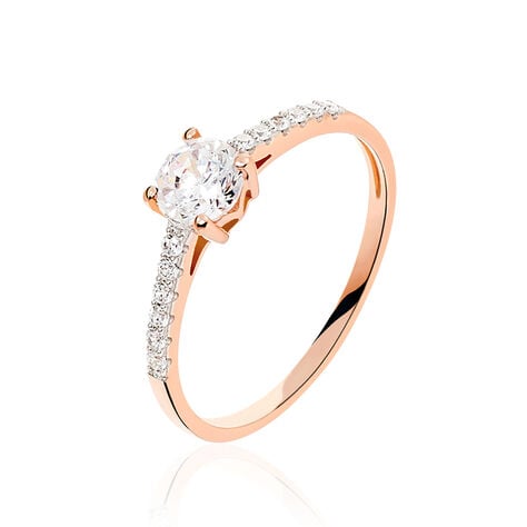 Anello Solitario Claire Oro Rosa Cubic Zirconia - Anelli con Pietre Donna | Stroili