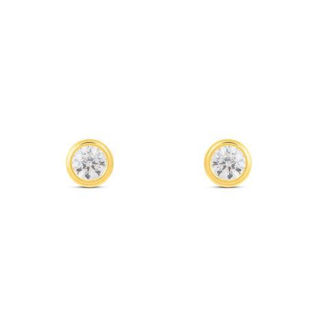 Orecchini Lobo Punto Luce Claire Oro Giallo Cubic Zirconia - Orecchini a Lobo Donna | Stroili