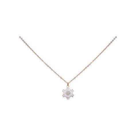 Collana Lady Sweet Acciaio Rosato Fiocco di neve e Cristalli - Collane Donna | Stroili